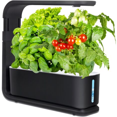 Kit de jardín de hierbas para interior con sistema hidropónico, temporizador automático de germinación con luz LED de crecimiento, jardinera inteligente de altura ajustable para el hogar, la cocina y