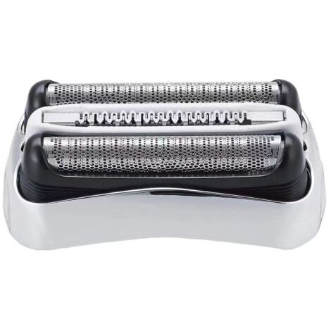 Compatible con cabezales de afeitado de repuesto de la serie Braun para afeitadoras eléctricas. Conecte fácilmente su nuevo cabezal de afeitado/cuchilla plateada (32S)