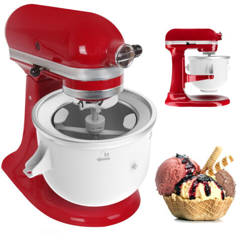 Accesorio para hacer helado para batidora de pie KitchenAid, máquina para hacer helado de yogur helado y sorbetes, adecuado para batidoras de 4.5QT y más grandes.