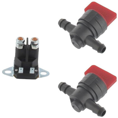 Relé de arranque - Pieza de repuesto compatible con los modelos de cortacésped Castelgarden y 6033 Grifo de combustible compatible con Briggs & Stratton (1/4)