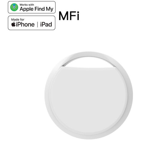 Etiqueta inteligente para Apple Airtags (iOS) Encuentra mi Apple con localizador de objetos perdidos para maletas, maletas, localizador de llaves, rastreador Bluetooth/blanco (1/4)