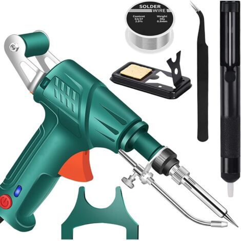 Herramienta de soldadura láser industrial con calentamiento interno, soldador multifunción, pistola de soldar, estación de soldadura portátil, máquina de soldar (verde, con calentamiento interno)