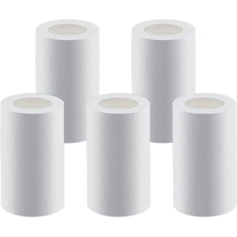 Pack de 5 filtros antisalpicaduras, filtro de agua para cabezal de grifo, para filtrar agua del grifo, filtro doble de algodón PP (elemento filtrante) (1/5)