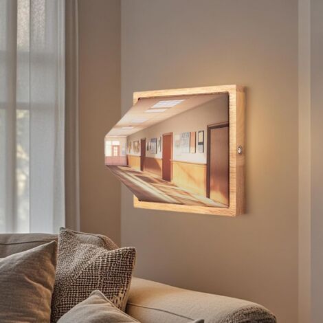 Lámpara de pared 3D Naked Eye, recargable por USB, luz nocturna decorativa con tres colores ajustables, lámpara de interior inalámbrica, ideal para dormitorio, sala de estar, oficina o aula. (1/3)