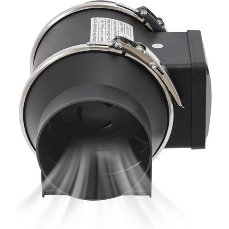 Ventilador de conducto en línea de 35 W y 220 V para baños, sótanos y garajes, extractor de aire de 2600 RPM, color negro