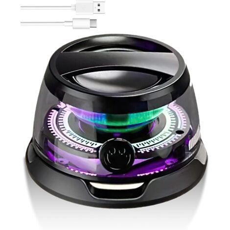 Mini altavoz Bluetooth inalámbrico magnético portátil con soporte para ducha, cocina, exteriores, viajes y golf (negro)