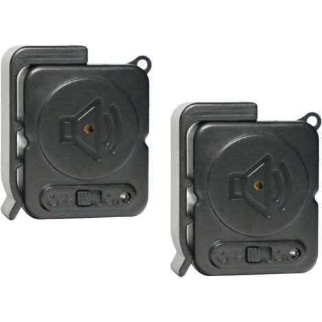 Alarma para manija de puerta (2 unidades), sensor de vibración de 120 dB que detecta la apertura de puertas y ventanas, alarma, sistema de seguridad antirrobo (negro)