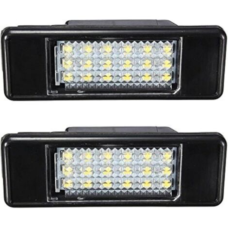 Luces de matrícula LED blancas 18SMD para Peugeot 106, 207, 307, 308, 406, 407, 508 (1/3)