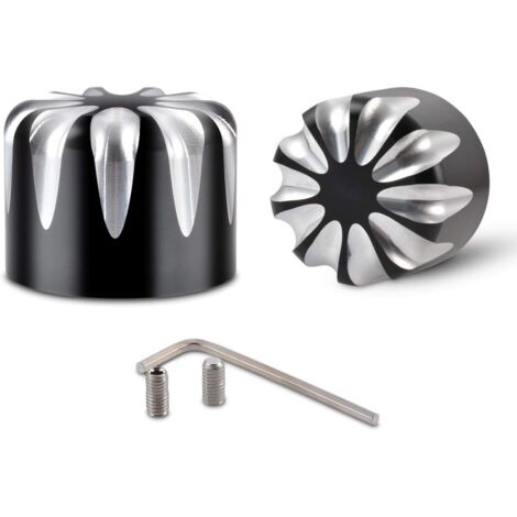 Tuerca de eje de rueda delantera mecanizada CNC negra para Touring Softail Sportster XL883 XL1200 x48 (1/5)