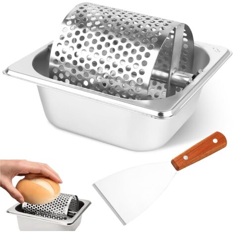 Rueda de mantequilla, 1000 ml, dispensador de mantequilla de acero inoxidable, duradero, herramienta para amasar mantequilla, centrífuga de mantequilla, dispensador de mantequilla para pan y tostadas (1/5)