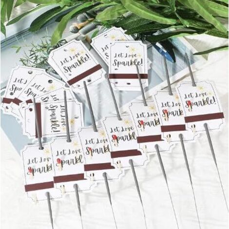 Paquete de 100 etiquetas mágicas para velas hechas de papel kraft – Sobres metálicos con motivo de cerillas – Para fiestas, graduaciones, cumpleaños – Blanco