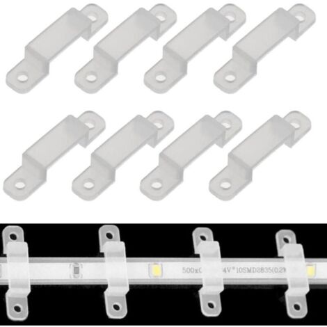 Paquete de 50 clips de montaje para tiras de luz LED de 10 mm a 18 mm (1/5)