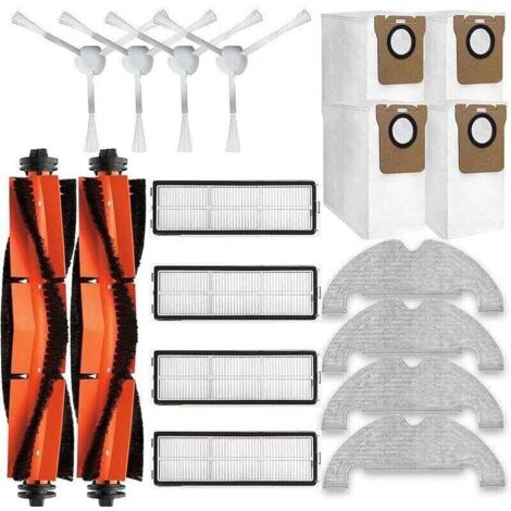 Juego de accesorios con repuestos para aspiradoras robóticas Dreame D10 Plus RLS3D, Z10 Pro, L10 Plus, 2 cepillos principales, 4 cepillos (1/4)