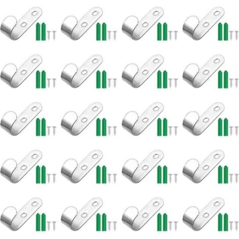Lote de 20 ganchos para lonas de remolque, 44 x 21 x 16 mm, fijaciones para lonas, ganchos para lonas de remolque, accesorios para remolques de coche