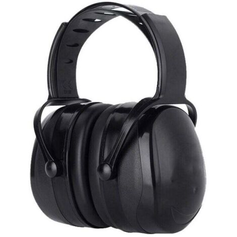 Auriculares con cancelación de ruido ajustables y cómodos para adultos con atenuación SNR de 38 dB, para entornos ruidosos o estresantes – Negro (1/4)