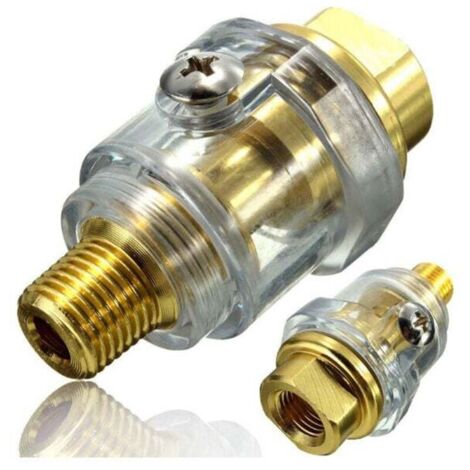 Mini lubricador, 2 unidades de engrasadores neumáticos de 1/4", mini lubricador neumático de niebla en línea para compresores de aire y accesorios para herramientas neumáticas