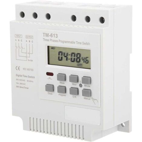 TM-163 Temporizador digital inteligente semanal trifásico 380 V/50-60 Hz 16 A con función de programación (1/4)