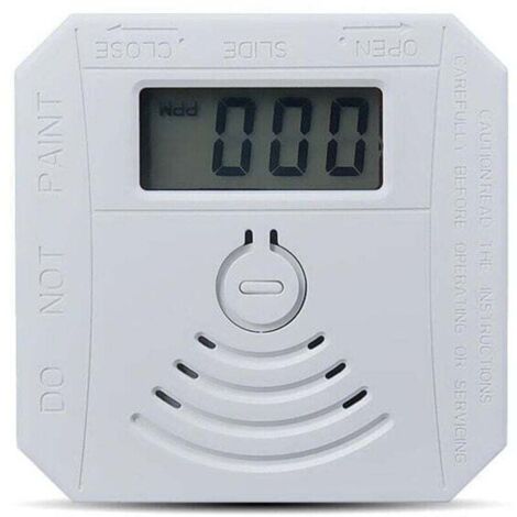 Detector de gas, detector de humo combinado de monóxido de carbono, detector de humo de CO a batería con pantalla LED, alarma intermitente y señal acústica de advertencia – Blanco