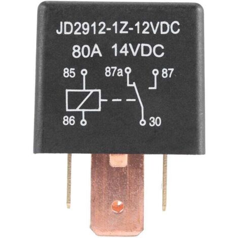 Relé eléctrico DIY de 5 pines, 80 A, 12 V CC, para automóvil, camión o vehículo (1/4)