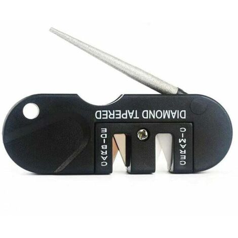 Afilador de cuchillos, mini afilador portátil de tungsteno TIG, afilador de diamante plegable, unisex para adultos - afilador de cuchillos de caza y supervivencia al aire libre (1/4)