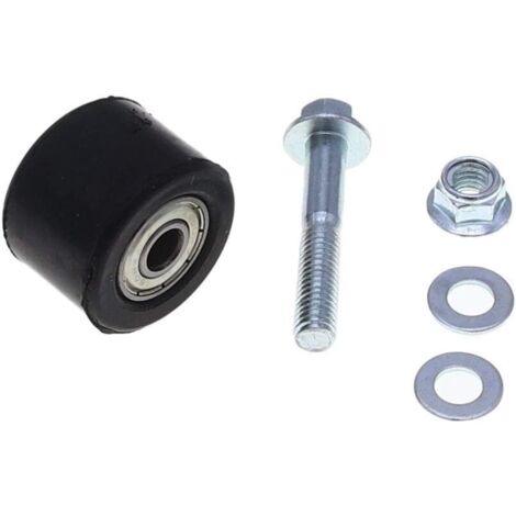 Guía de rodillo tensor de cadena de motocicleta de 8 mm con pernos (2 piezas) para motor YFZ 350 Banshee (negro)