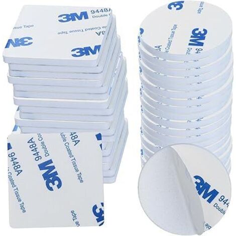 Cinta de espuma de doble cara extra fuerte, 40 piezas de almohadillas adhesivas de doble cara, almohadillas adhesivas de doble cara impermeables 3M, adecuadas para el hogar, la oficina, superficies cu