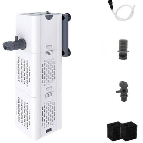Filtro integrado para acuarios de 80-250 L, 15 W, caudal 1000 l/h, bomba de filtración integrada con esponja filtrante.
