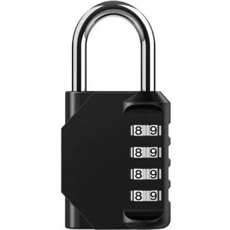 Candado de combinación de 4 dígitos - Candado de seguridad con combinación, Candado de combinación de 4 dígitos - Candado de seguridad resistente a la intemperie, Candado de combinación