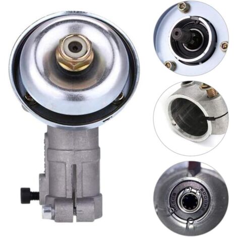 Cabezal de engranaje universal, cabezal de desbrozadora de vástago redondo de 26 mm, engranaje angular de 9 dientes para cortacésped, alta resistencia, alta conductividad para desbrozadoras y herramie