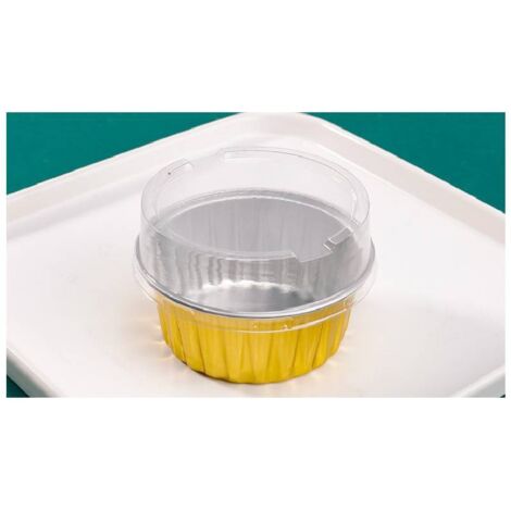 15 moldes desechables de aluminio para pasteles, cupcakes y magdalenas, para uso doméstico, 125 ml. (1/3)