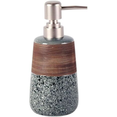 Dispensador de jabón, diseño cepillado estilo nórdico, dispensador de jabón líquido, dispensador de jabón de manos para baño, dispensador de loción en espuma estilo botella. (1/4)