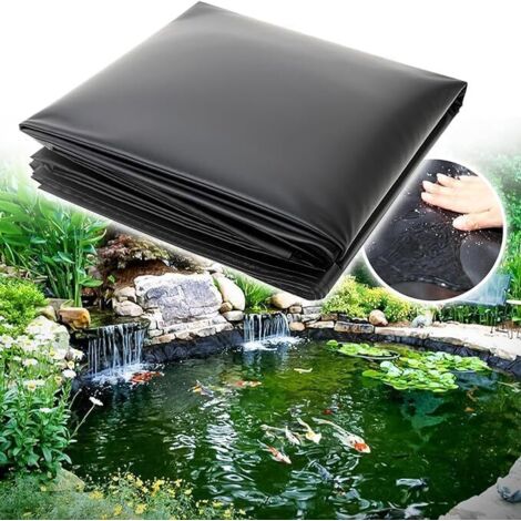 Revestimiento para estanques de peces, cubiertas flexibles para estanques, membrana preformada para jardinería y piscinas, 3 x 2 m x 0,2 mm