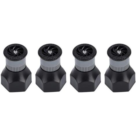 Sistema de riego subterráneo de 4 piezas con turbina para césped, rosca hembra DN15, boquilla de aspersor de jardín ajustable para instalación enterrada, cabezal de riego automático.