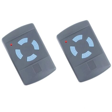 Paquete de 2 mandos a distancia para puerta de garaje Sdre HSM4 de 868 MHz con 4 botones, color azul. Reemplaza los transmisores Hormann de 868 MHz: HS4, HSM2, HSP4, HS1, Tubauto HSM4 y HS4. (1/4)
