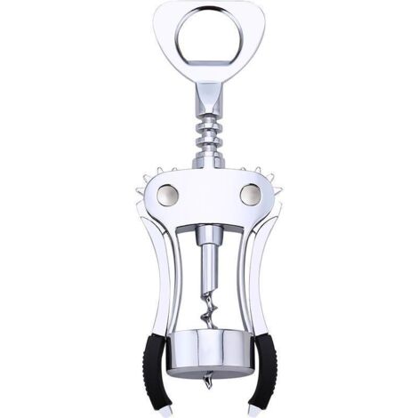 Abrebotellas manual de aleación de zinc, herramienta doméstica multifuncional antideslizante para abrir vino y cerveza. (1/5)