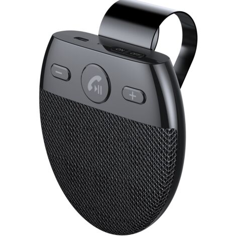 Kit manos libres Bluetooth para coche, micrófono incorporado, conexión multipunto, reducción de ruido DSP y cancelación de eco integradas, 10 horas de conversación.