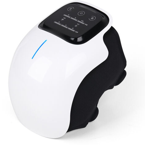 Masajeador de rodillas con calor y amasado para aliviar el dolor, fisioterapia con vibración LED y calentamiento infrarrojo para la artritis, los calambres y la circulación.