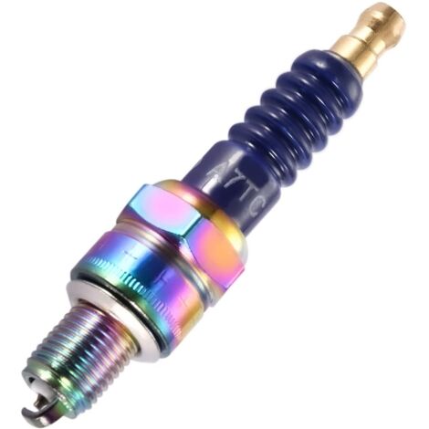 Bujía de alto rendimiento GOOFIT para motocicletas A7TC de 50 cc, 70 cc, 90 cc y 110 cc, vehículos todo terreno (ATV) y ciclomotores, karts y scooters de 150 cc. (1/5)