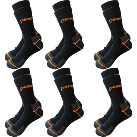Calcetines de trabajo para hombre, 6 pares, calcetines de trabajo, paquete de 6 pares (tallas 45-47) (1/4)