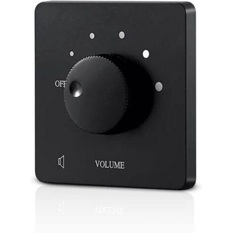 Control de volumen para placa de montaje en pared, control de volumen de altavoz de 50 W con perilla giratoria para altavoces de audio doméstico HiFi (negro) (1/5)