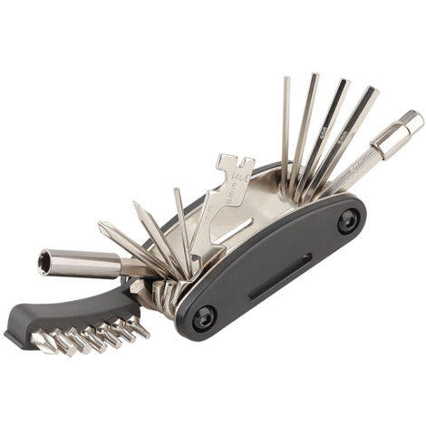 Kit de herramientas para reparación de bicicletas: multiherramienta portátil 21 en 1 para bicicletas de montaña, mantenimiento de emergencia, llave hexagonal y kit de reparación de cámaras, palanca pa