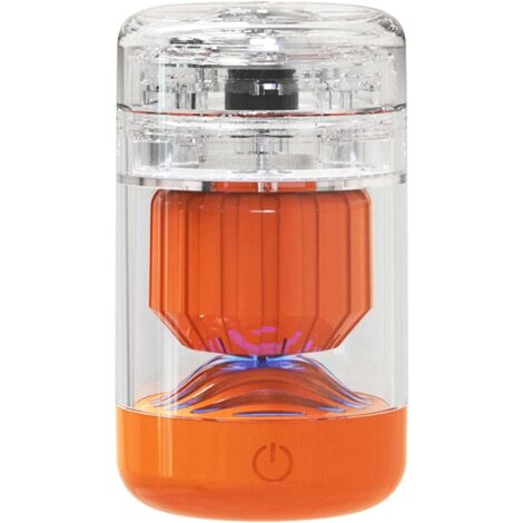 Mini afeitadora eléctrica, afeitadora portátil para hombre, cuerpo transparente, 8500 RPM, motor tipo C, carga rápida, ideal para viajes, oficina, hogar, coche y como regalo (naranja M). (1/5)