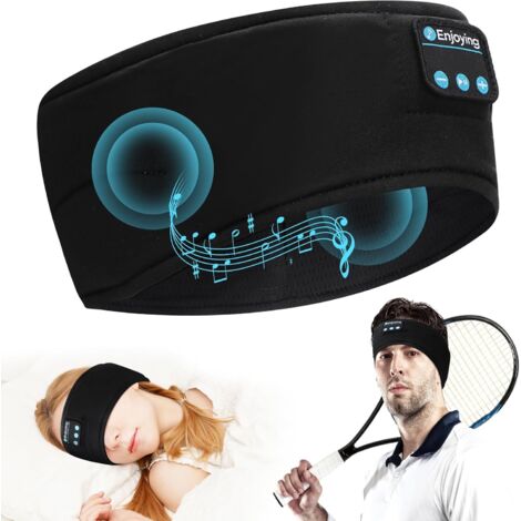 Diadema Bluetooth para dormir, auriculares inalámbricos, diadema deportiva con 10 altavoces estéreo HD y ruido blanco, antifaz lateral para dormir, ideal para viajes, meditación y como regalo de Navid (1/5)