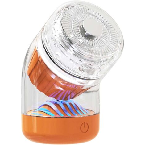 Mini afeitadora eléctrica, afeitadora portátil para hombre, afeitadora corporal transparente, 8500 RPM, motor tipo C, carga rápida, ideal para viajes, oficina, hogar, coche y como regalo (naranja L). (1/5)