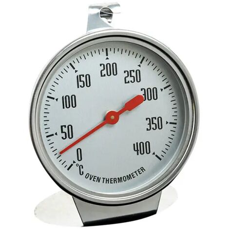 Termómetro para horno de 7 x 9 cm con gancho, indicador de temperatura, termómetro de lectura instantánea, termómetro de 400 °C, termómetro para horno de alta temperatura. (1/2)