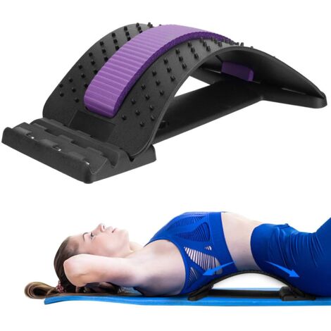 Estirador de espalda SWAINEW, entrenador de corrección postural para vértebras cervicales y lumbares, color morado. (1/5)