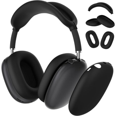 Funda protectora de silicona para auriculares AirPods Max, resistente a los arañazos, compatible con auriculares y diadema AirPods Max, funda protectora de silicona suave y resistente al sudor, acceso (1/5)