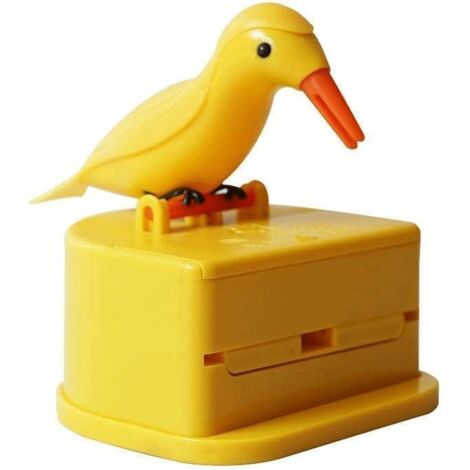 Dispensador de palillos de dientes con forma de pico, caja telescópica para el hogar, dispensador de palillos de dientes, decoración de cocina, lindo pájaro (1/5)