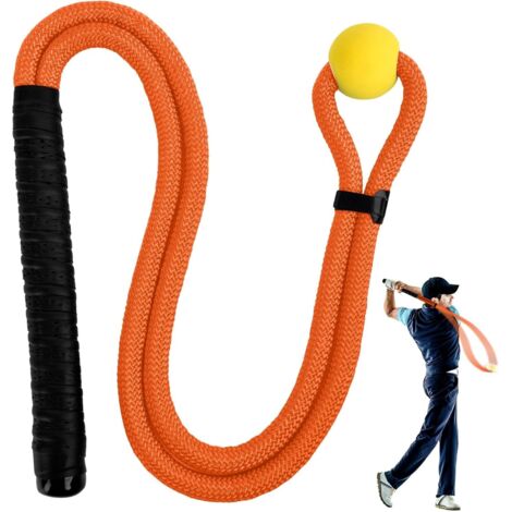 Cuerda de entrenamiento para swing de golf, ayuda para el entrenamiento del swing de golf, equipo para practicar la velocidad del golf, postura correcta que maximiza la velocidad y la potencia.