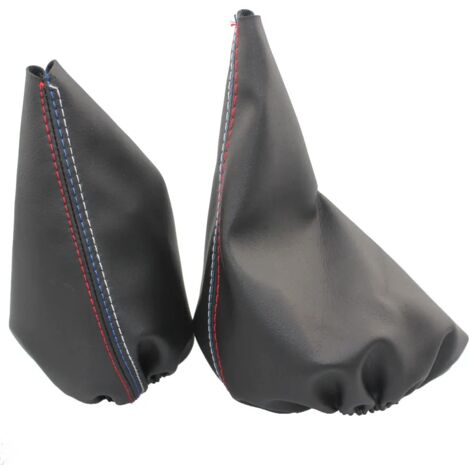 Adecuado para BMW Serie 3. Funda de cuero sintético para pomo de palanca de cambios interior, pomo de palanca de cambios, funda de freno de mano + funda de palanca de cambios. Piezas de automóvil. (1/3)